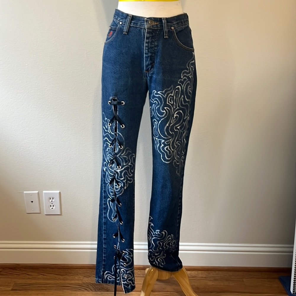 Insane hand painted and re-designed vintage denim